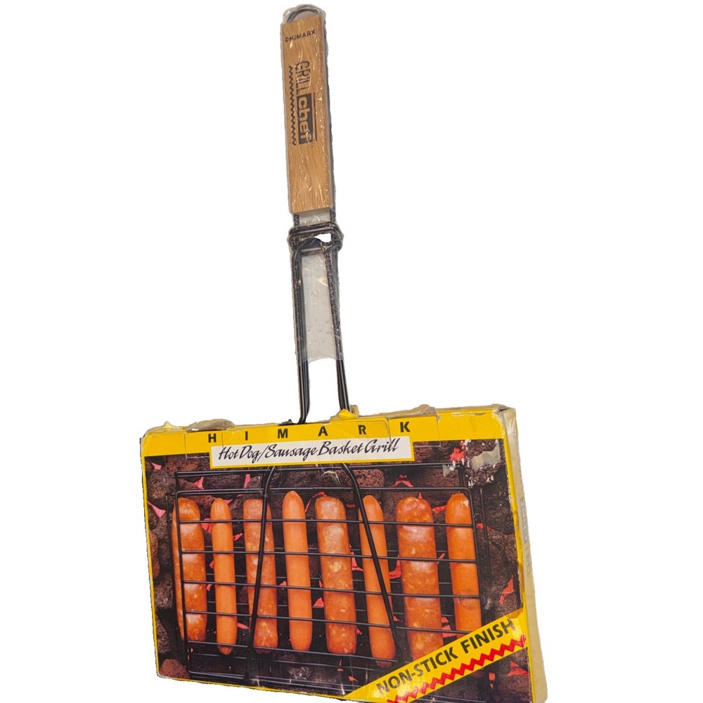 Grill Chef Hot Dog Holder Basket for Grilling Bbq Sausage Rack Himark Non-stick